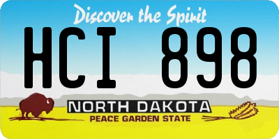 ND license plate HCI898