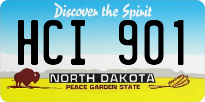 ND license plate HCI901