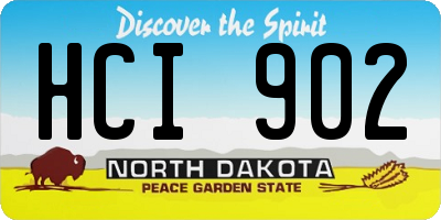 ND license plate HCI902