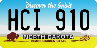 ND license plate HCI910