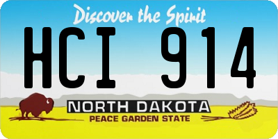 ND license plate HCI914