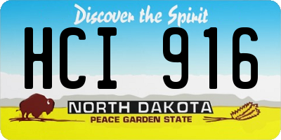 ND license plate HCI916