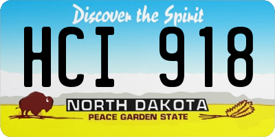 ND license plate HCI918