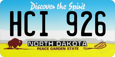 ND license plate HCI926