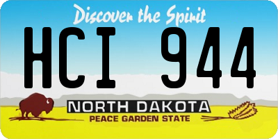 ND license plate HCI944