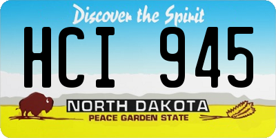 ND license plate HCI945