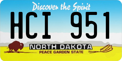 ND license plate HCI951
