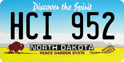 ND license plate HCI952