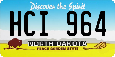 ND license plate HCI964