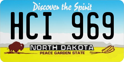 ND license plate HCI969
