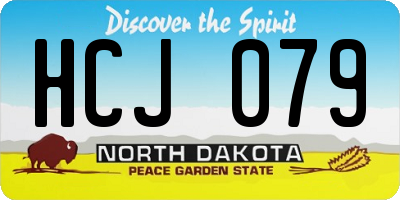 ND license plate HCJ079