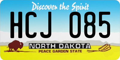ND license plate HCJ085