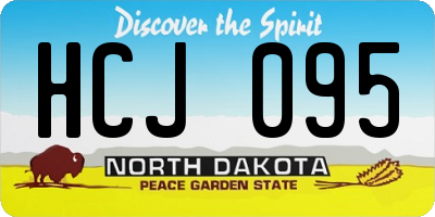 ND license plate HCJ095