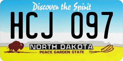 ND license plate HCJ097