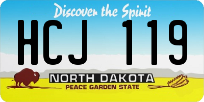 ND license plate HCJ119