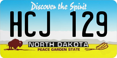 ND license plate HCJ129