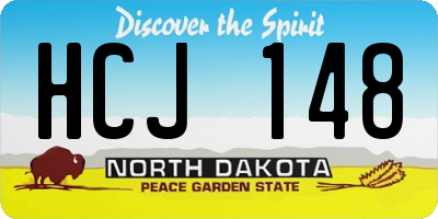 ND license plate HCJ148