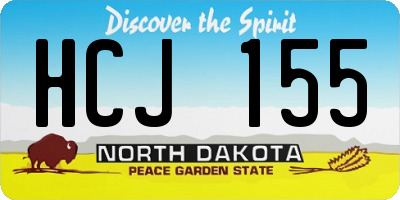 ND license plate HCJ155