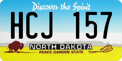 ND license plate HCJ157