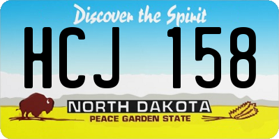 ND license plate HCJ158