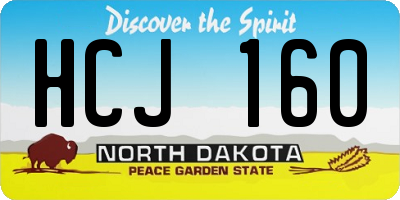 ND license plate HCJ160