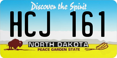 ND license plate HCJ161