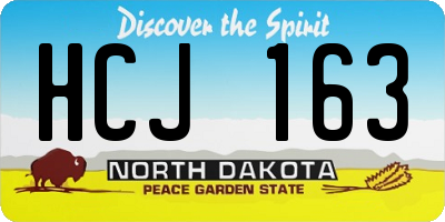 ND license plate HCJ163