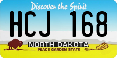ND license plate HCJ168