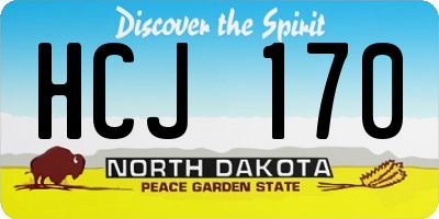 ND license plate HCJ170