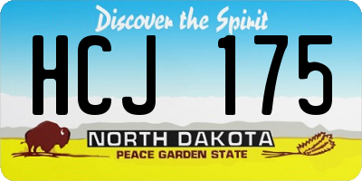 ND license plate HCJ175