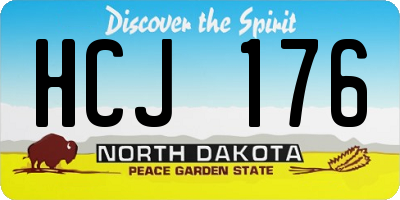 ND license plate HCJ176