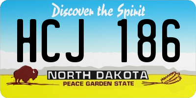 ND license plate HCJ186