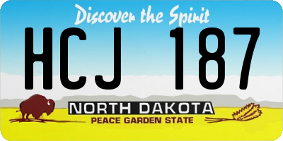 ND license plate HCJ187