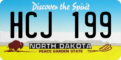 ND license plate HCJ199
