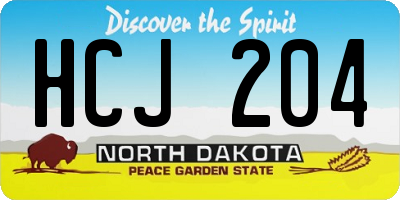 ND license plate HCJ204