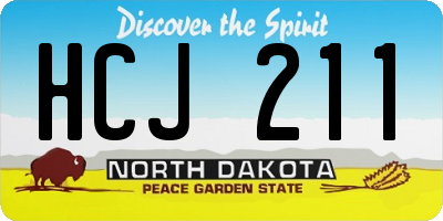 ND license plate HCJ211