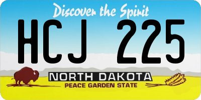 ND license plate HCJ225