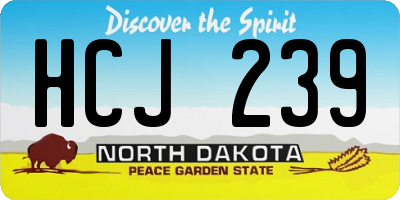 ND license plate HCJ239