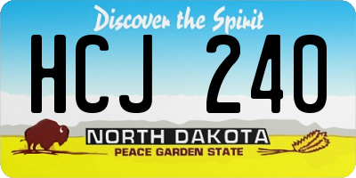 ND license plate HCJ240