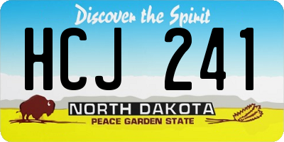 ND license plate HCJ241