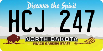 ND license plate HCJ247