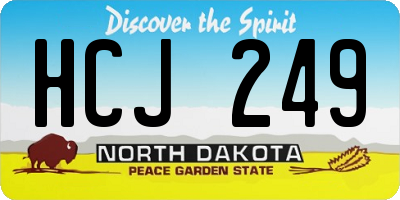 ND license plate HCJ249