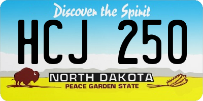 ND license plate HCJ250