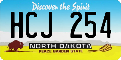 ND license plate HCJ254