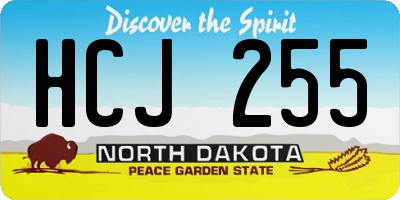 ND license plate HCJ255