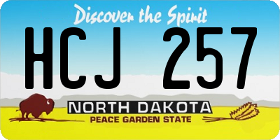 ND license plate HCJ257