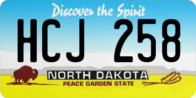 ND license plate HCJ258