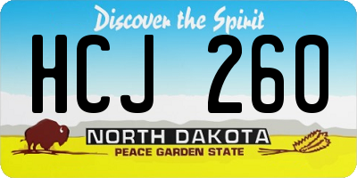 ND license plate HCJ260