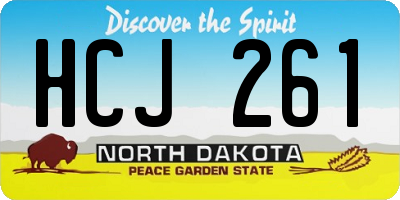 ND license plate HCJ261