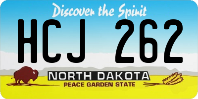 ND license plate HCJ262